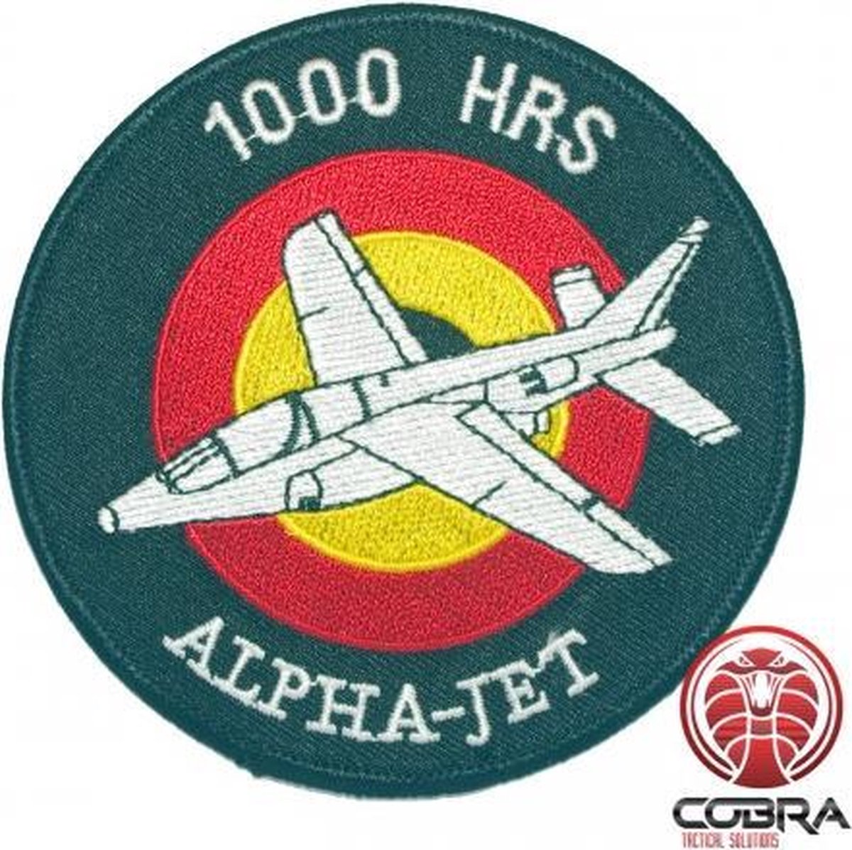 Belgian Air Force 1000 HRS ALPHA-JET aviation geborduurde patch | Strijkpatches | Military Airsoft